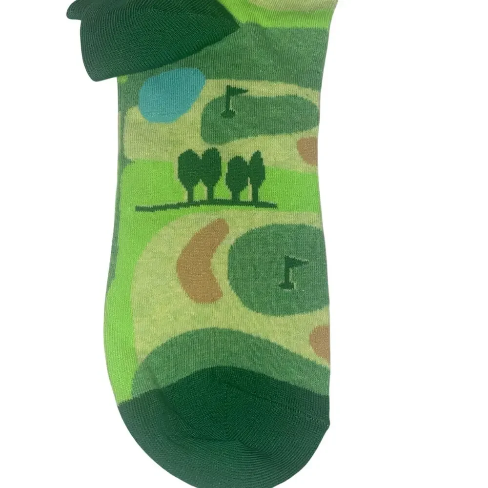 Blue Q Socks Men's Green Crew I'm A Big Golf Guy Size 7-12 New NWT